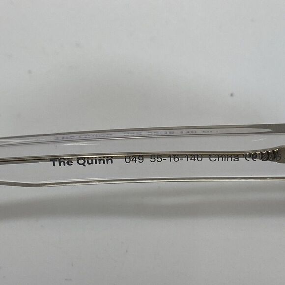 Pair Eyeglasses FRAMES ONLY “The Quinn” Clear Frames 049 55-16-140 W/ Case - Picture 6 of 9